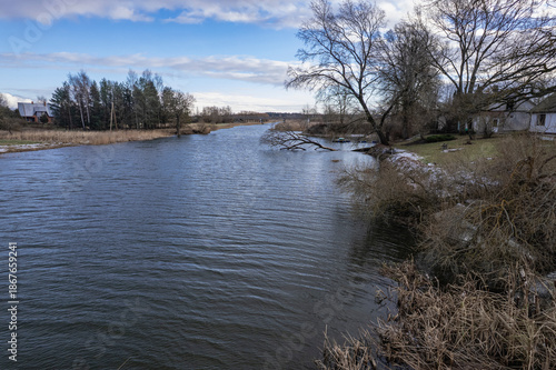 winter landscape with Vircava river, Latvia