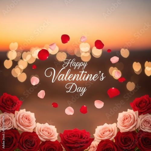 Celebrating valentine's day with beautiful roses