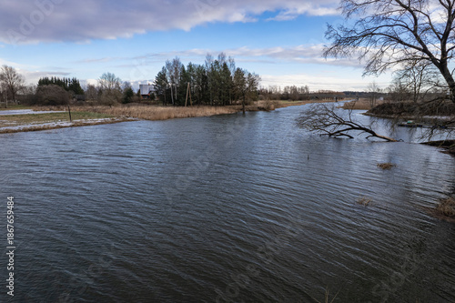 winter landscape with Vircava river, Latvia