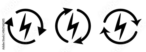 Renewable energy icon set