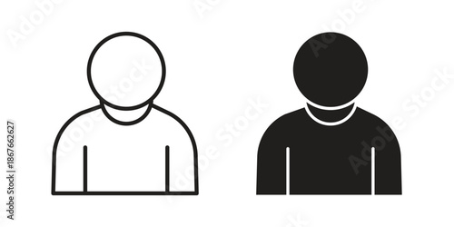 Admin icons for web and mobile UI design. Glyph vector with editable stroke