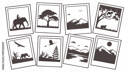 Wildlife Safari Adventure Travel Photos Set for Nature Tourism Brochures and Eco-Resort Web Design Projects