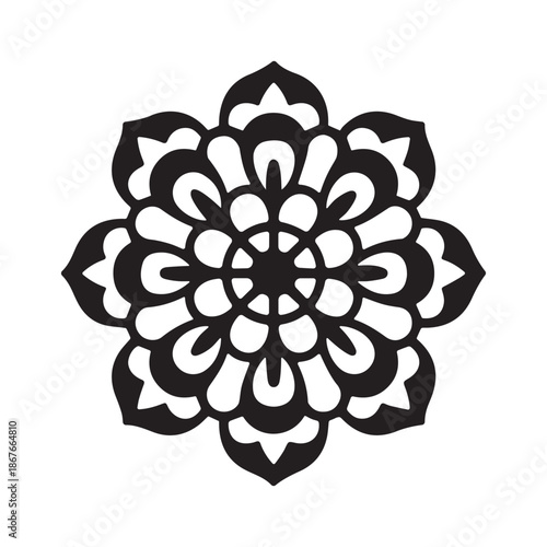 Ornamental Bloom Floral Mandala