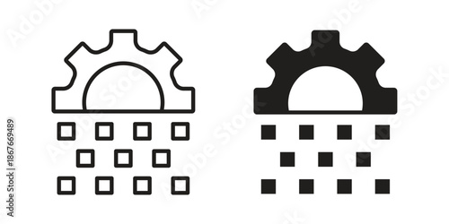 Digital transformation icons for web and mobile UI design. Glyph vector with editable stroke