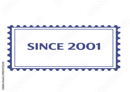 since 2001 postage stamp vector icon on a white background
Vector postage stamp on a white background