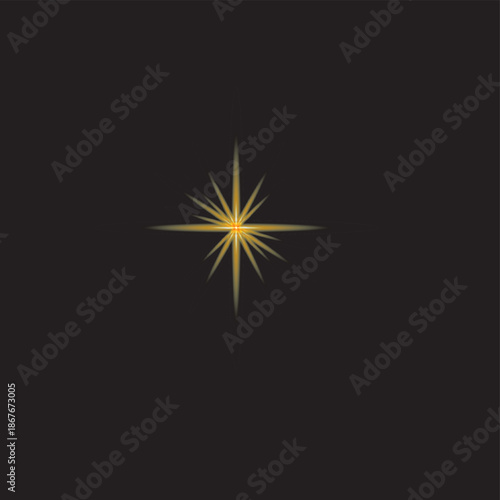 celestial star, glow effect, minimal design, black background, bright point, illumination