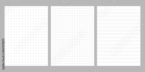 Decorative diary sheet template. Vintage style for journal page or notebook. Seamless printable background. Vector illustration.