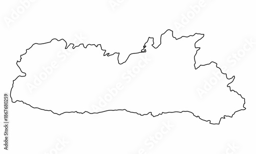 Meghalaya outline map