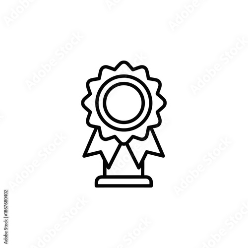 Award Ribbon with Medallion for Achievement and Recognition