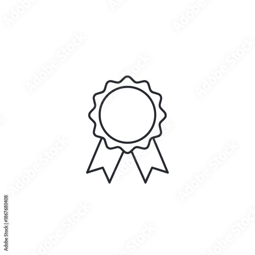 Award Ribbon with Medallion for Achievement and Recognition