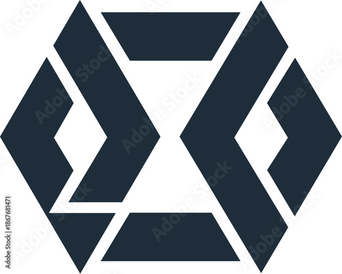 Abstract stability logo for corporate consulting and professional business branding