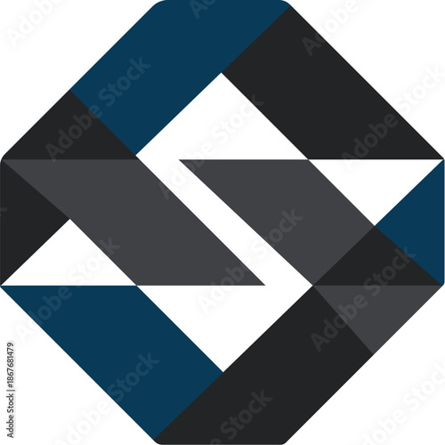 Abstract professional trust logo for consulting and corporate identity branding