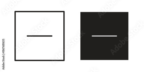 Window Minimize icons for web and mobile UI design. Glyph vector with editable stroke