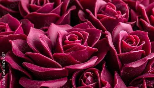 Vibrant Close-Up of Deep Red Roses in Full Bloom.