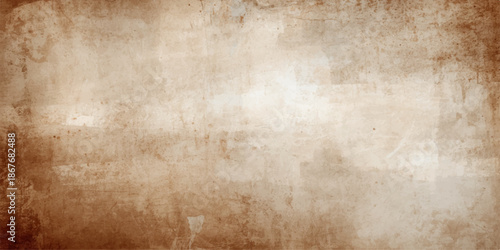 A vintage brown grunge wood texture background featuring an aged antique pattern with stained parchment details and a damaged retro canvas backdrop for a blank weathered design