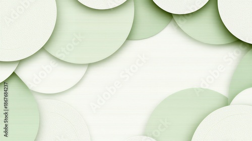 Refreshing border made of pale green and white textured circles, perfect for nature-themed or health-related graphic projects.