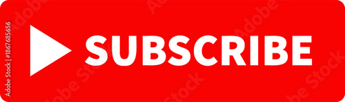 Red YouTube Style Subscribe Button Icon with Play Arrow