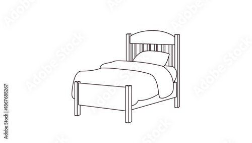 wooden bed wood sleep sleeping emoji symbol sign icon vector illustration isolated flat bedroom furniture