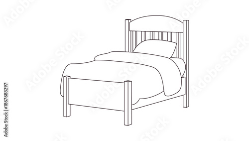 wooden bed wood sleep sleeping emoji symbol sign icon vector illustration isolated flat bedroom furniture