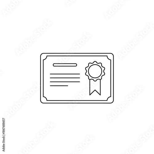 Certificate of Achievement Award Document for Recognition or Certification