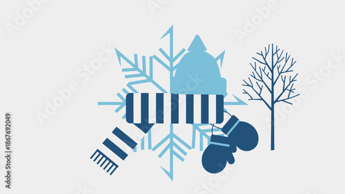 Winter Clothing Accessories Gloves Scarf Hat.