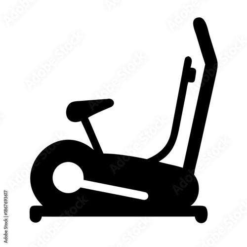 Indoor stationary exercise bike for cardiovascular fitness and home gym workout icon
