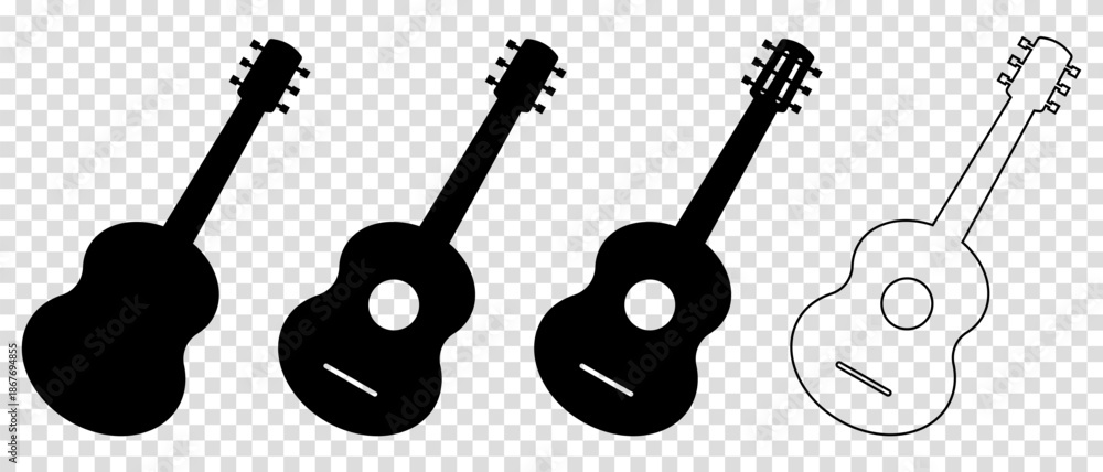 Fototapeta premium Set of guitar icons