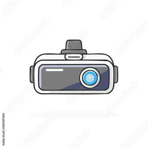 Virtual Reality Headset: Modern White VR Goggles for Gaming, Metaverse Exploration, and Immersive Digital Experiences