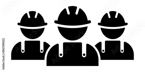 Construction worker vector icon