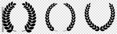 Laurel wreaths vector set