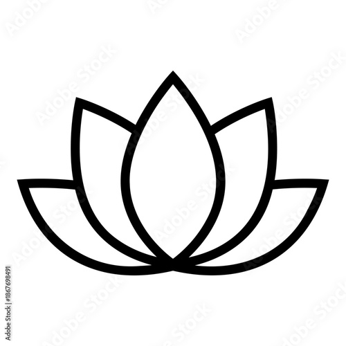 Lotus line vector icon