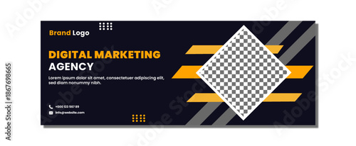 Vector full editable Facebook caver design.