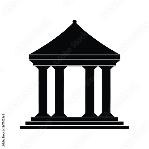 Building Corner Quoining Black Silhouette