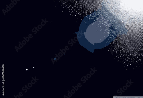 Abstract Cosmic Display with Glowing Spheres and a Mist of Light Against a Dark Background Symbolizing the Vastness and Mystery of Outer Space