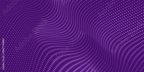 Light purple wave abstract background. Gradient. The surface texture of the fabric is firm. Dark colored background with space for design. Plum eggplant color