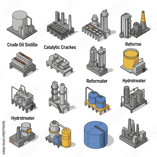 Oil Refinery Equipment and Industrial Machinery.