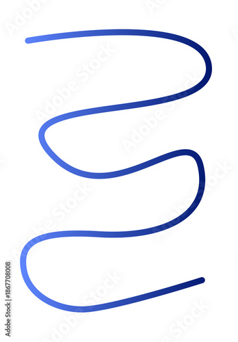 Blue Abstract Wavy String