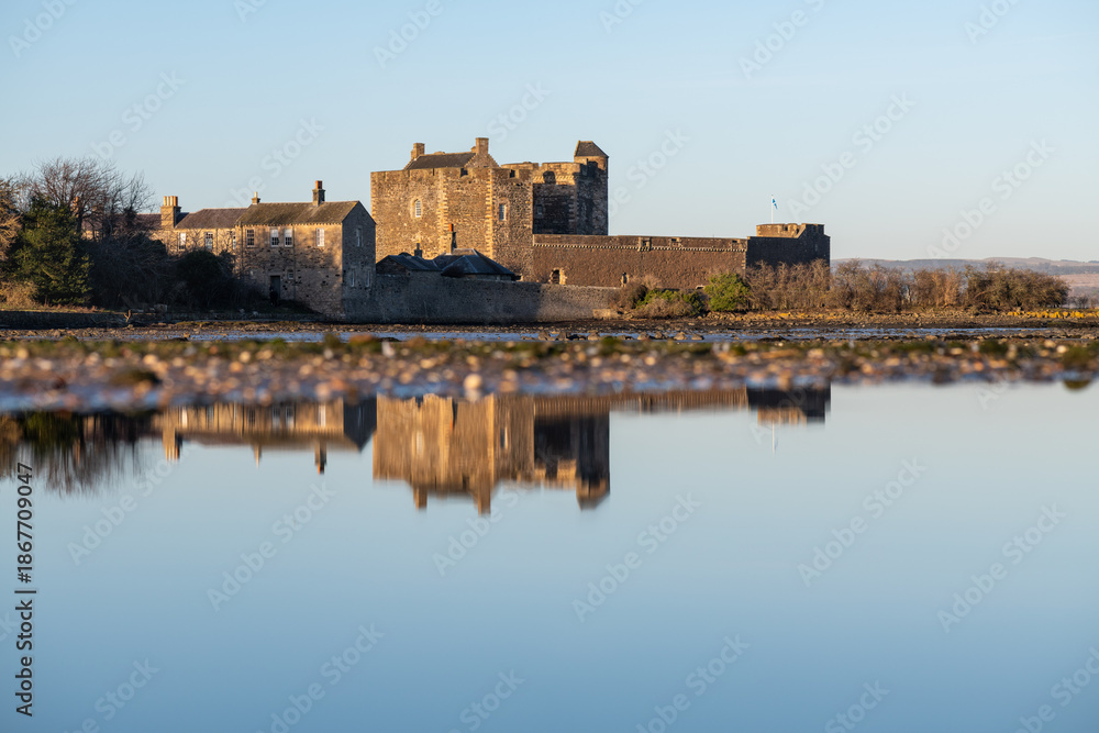 Fototapeta premium Blackness Castle is a 15th-century fortress, near the village of Blackness, Scotland, on the south shore of the Firth of Forth.
