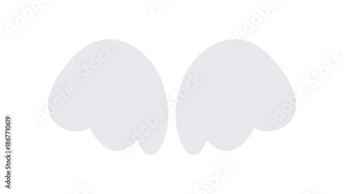 pair of white wings angel bird wing emoji symbol sign icon vector illustration isolated flat