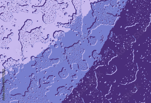 Vibrant Abstract Image Featuring Iridescent Water Droplets Against a Textured Surface with Gradients of Blue and Pink