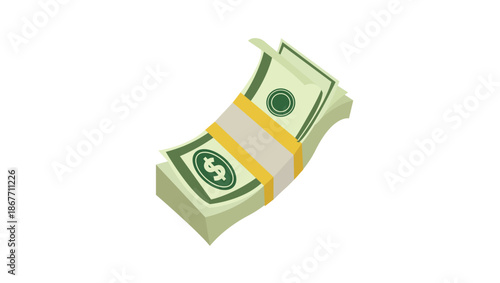 stack of money dollar cash finance emoji symbol sign icon vector illustration isolated flat