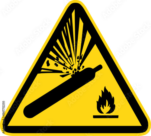 Danger bouteille de gaz sous pression