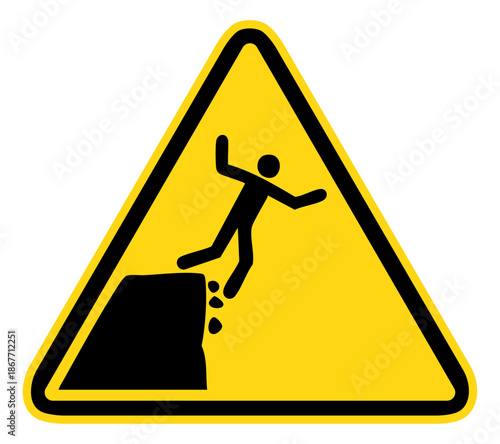 Danger bord de falaise instable