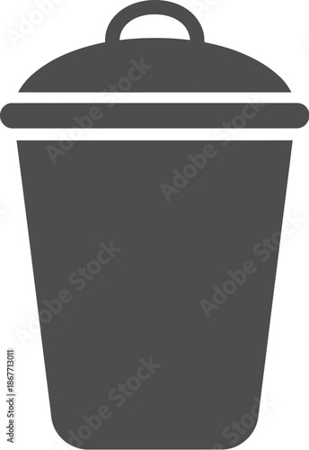 Trash bin isolated on white background, clean waste container, studio photo, product illustration, minimal environment, front view, recycling concept