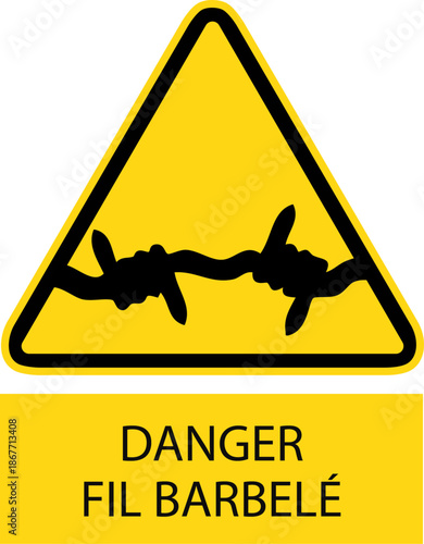 Danger fil barbelé