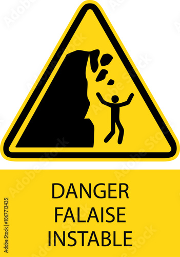 Danger falaise instable