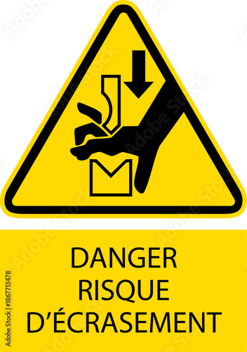 Danger risque d'écrasement