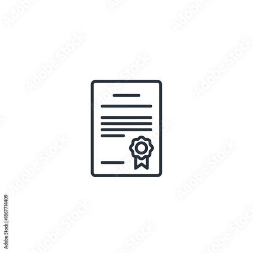 Digital Certification Document with Badge and Signature for Official Recognition