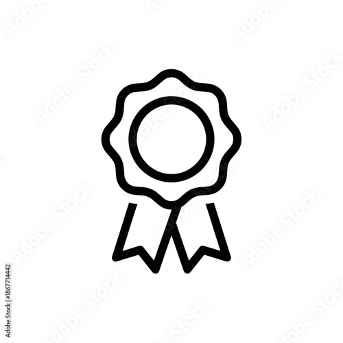 Elegant Award Ribbon with Ribbons and Medals for Achievement Celebrations