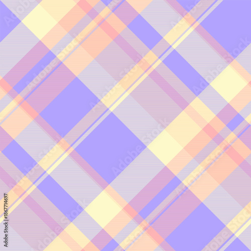 Luxurious pattern background check, turkish textile seamless plaid. Close-up tartan texture fabric vector in indigo and lemon chiffon colors.